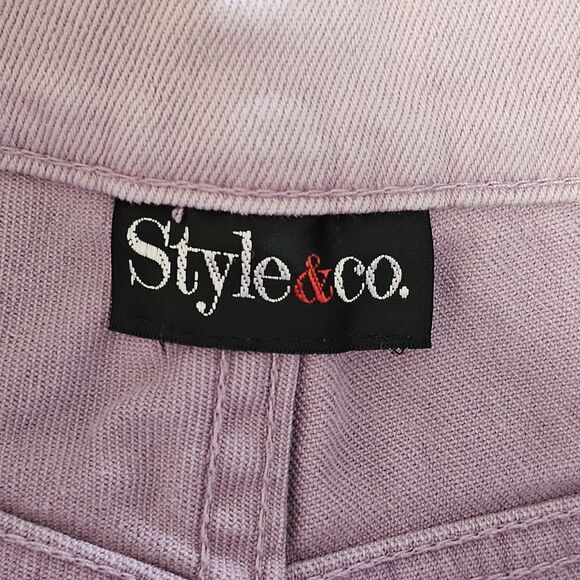 Style & Co Relaxed Fit Jeans - Size 8 - Pastel Purple - Picture 6 of 6